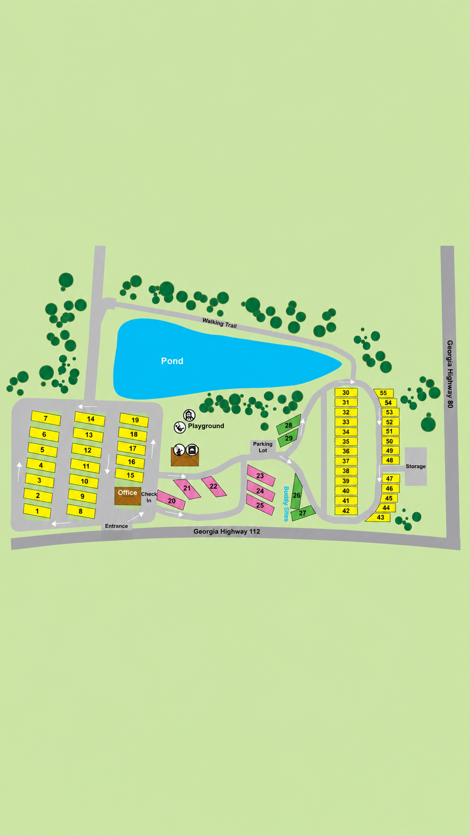 4 County RV Park & Campground site map