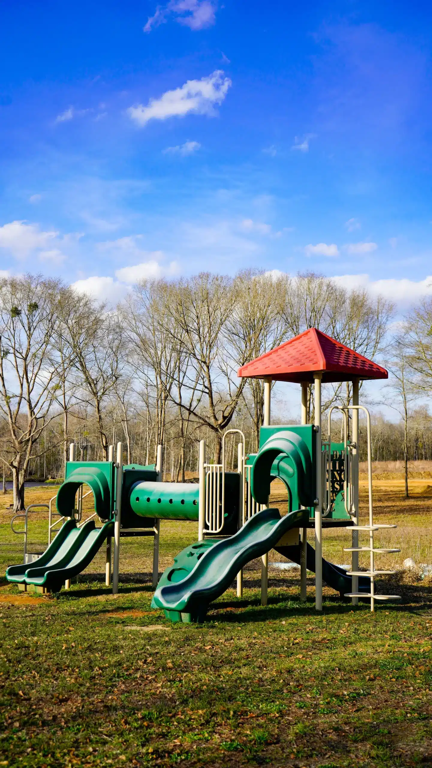 Playground with slides and climbing equipment at 4 County RV Park & Campground