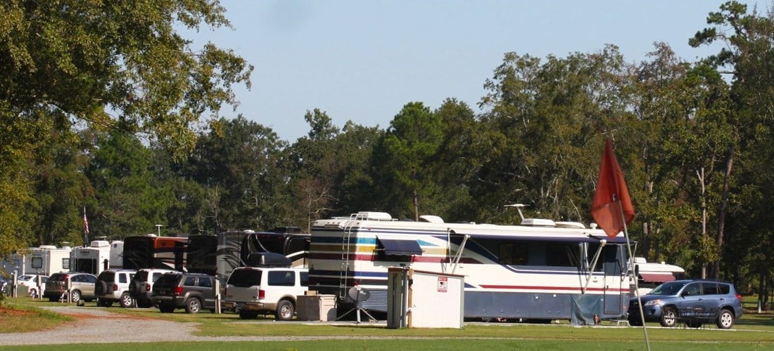 RV sites in A Row at Americus KOA Journey