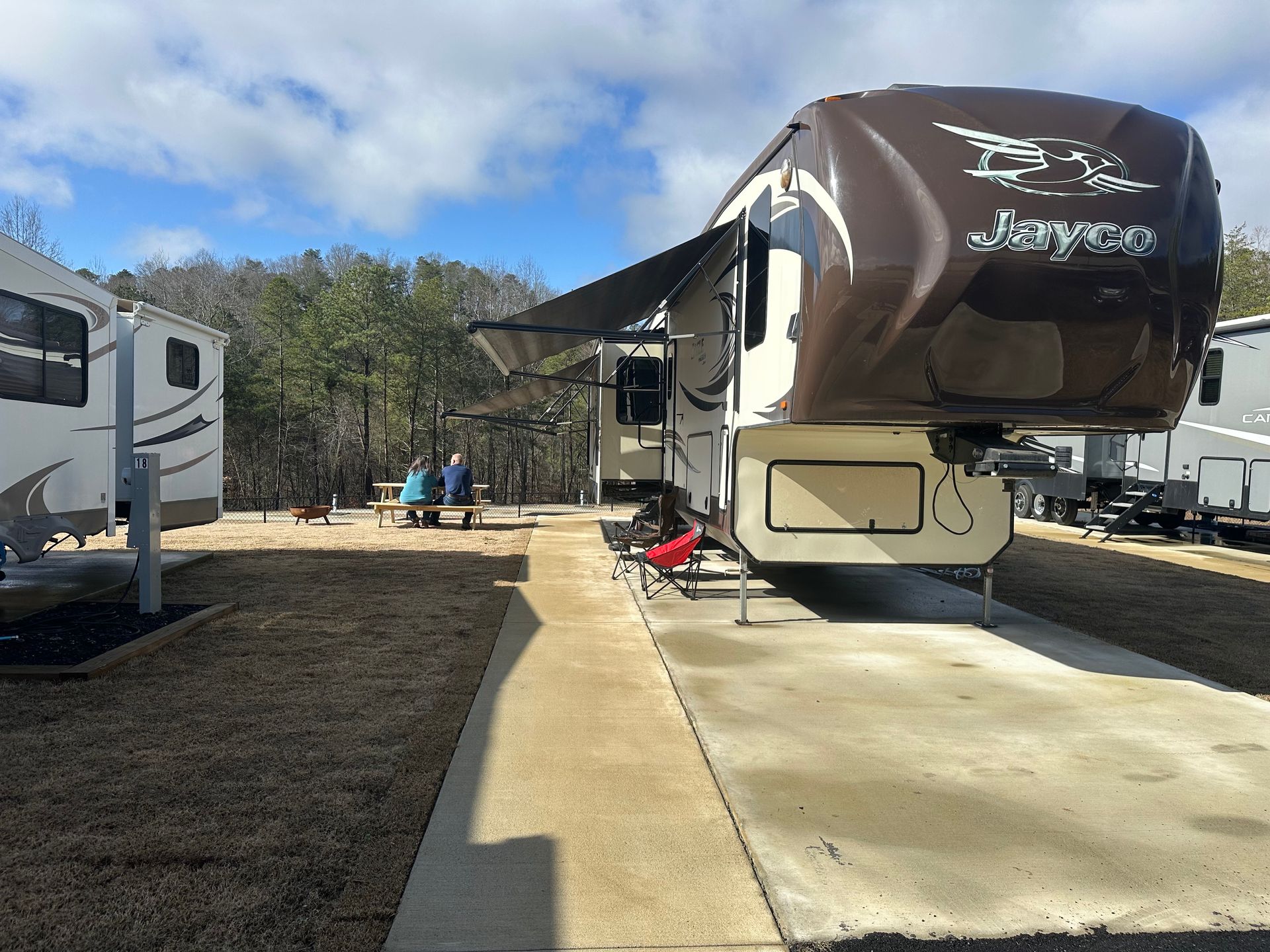 RV and outdoor campsite space at Apple Country RV Resort