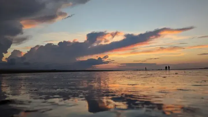 North Beach sunset near River's End Campground