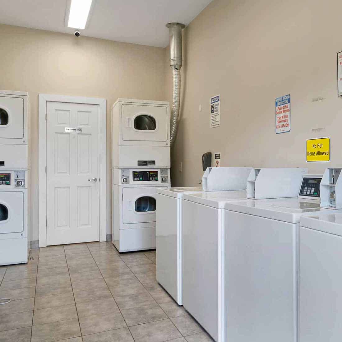 Laundry facilities at Commerce Station RV Resort