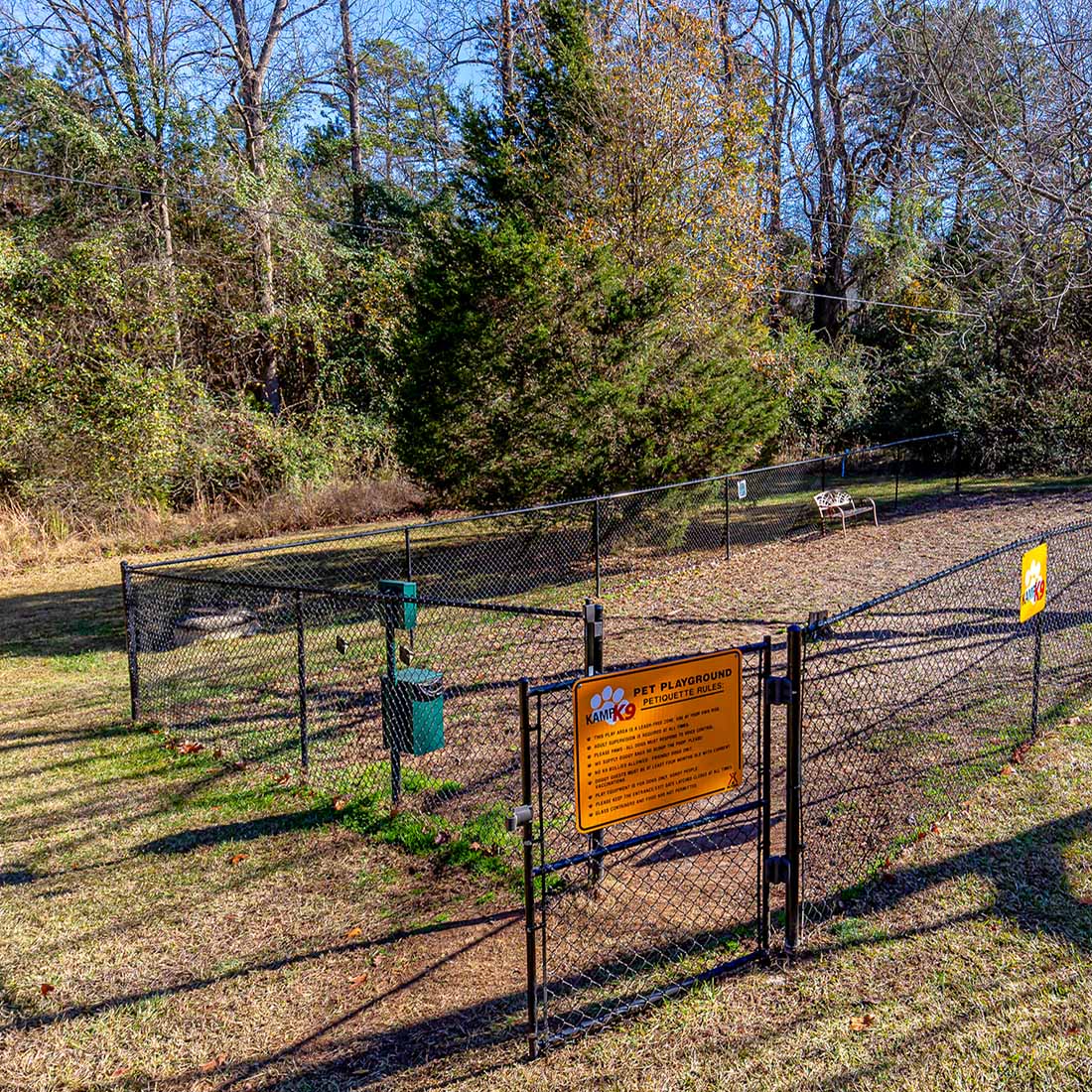 Pet park at Commerce Station RV Resort