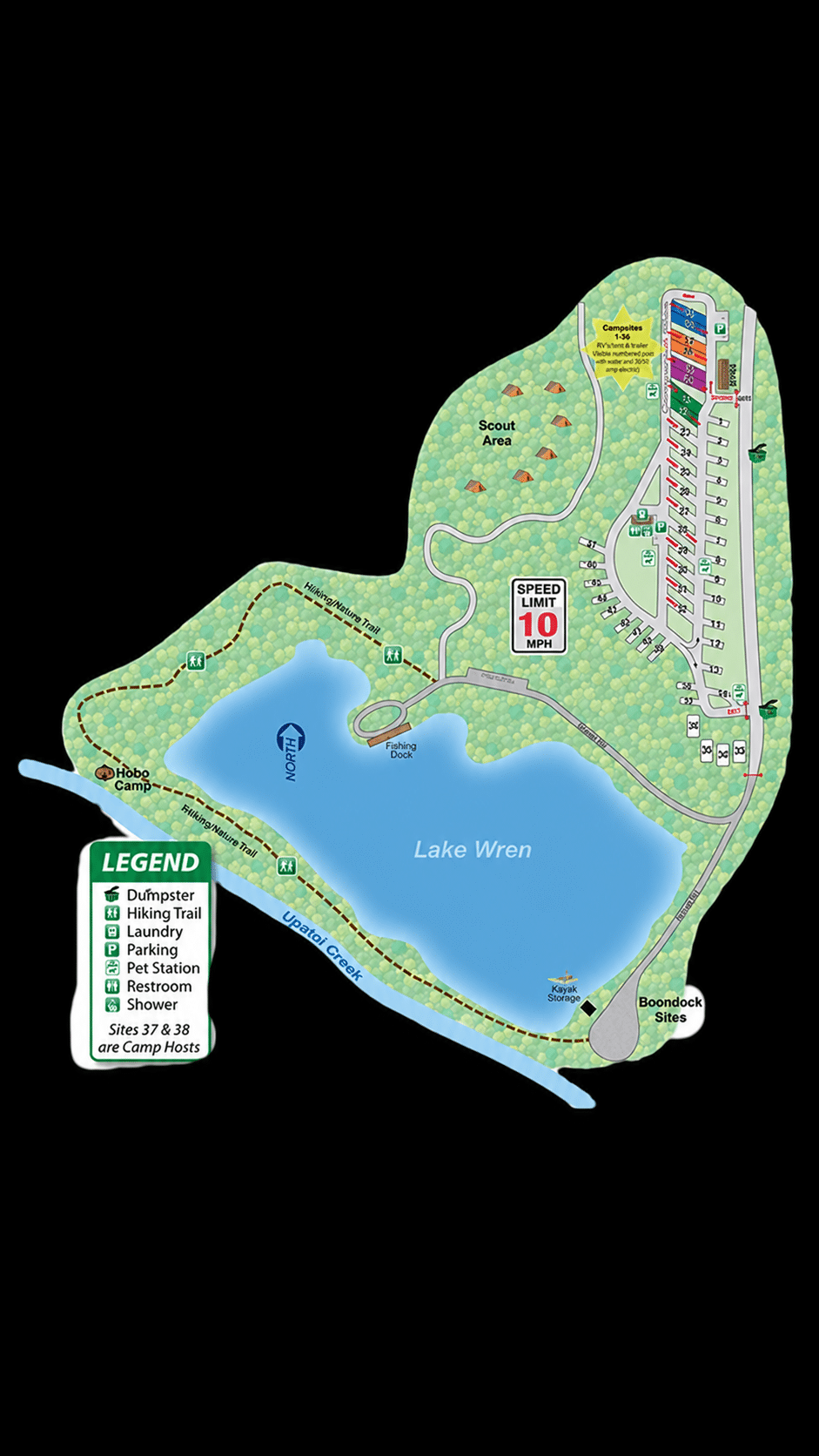 Camp David RV Resort site map