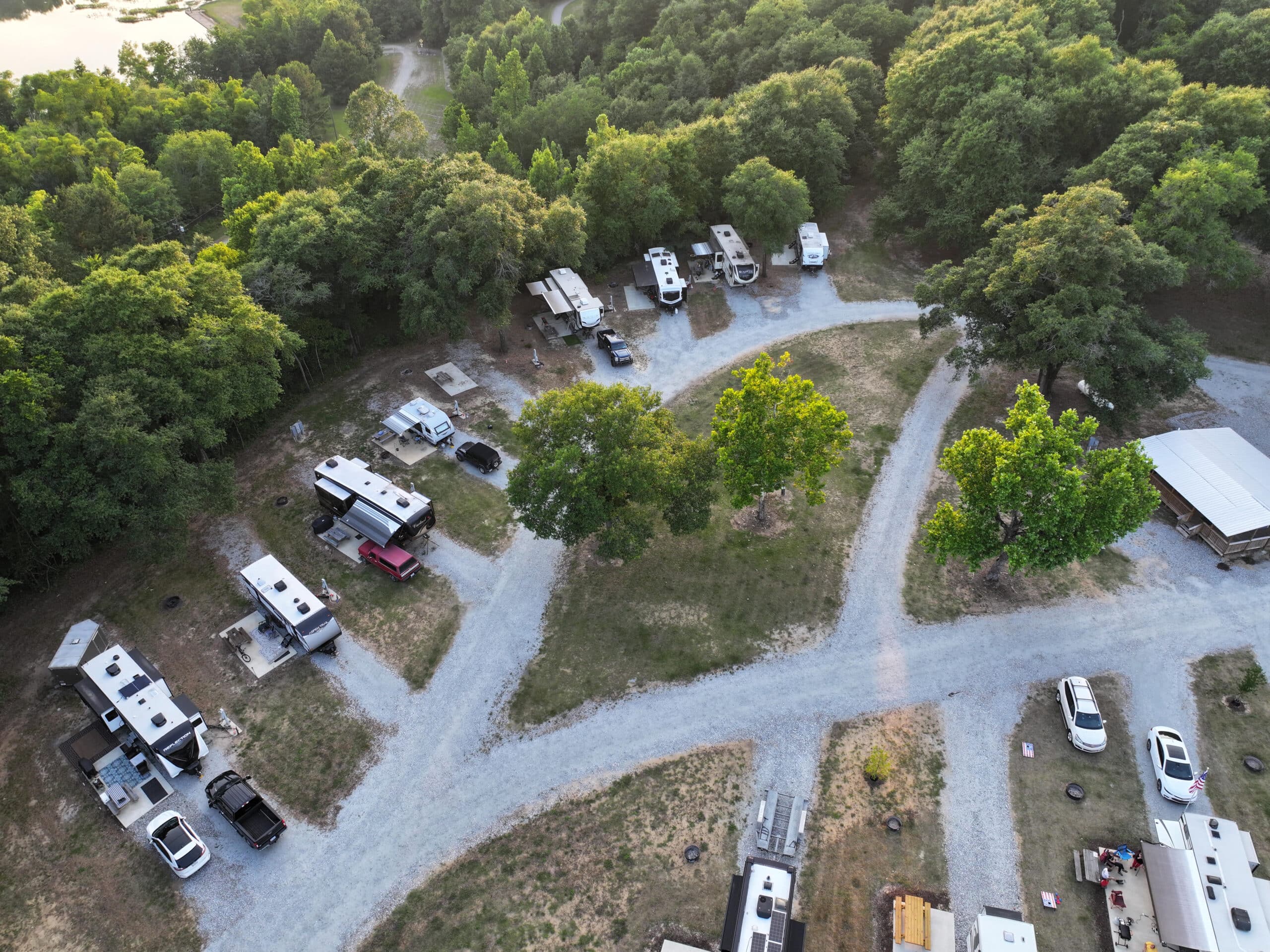 Back-in RV sites at Camp David RV Resort