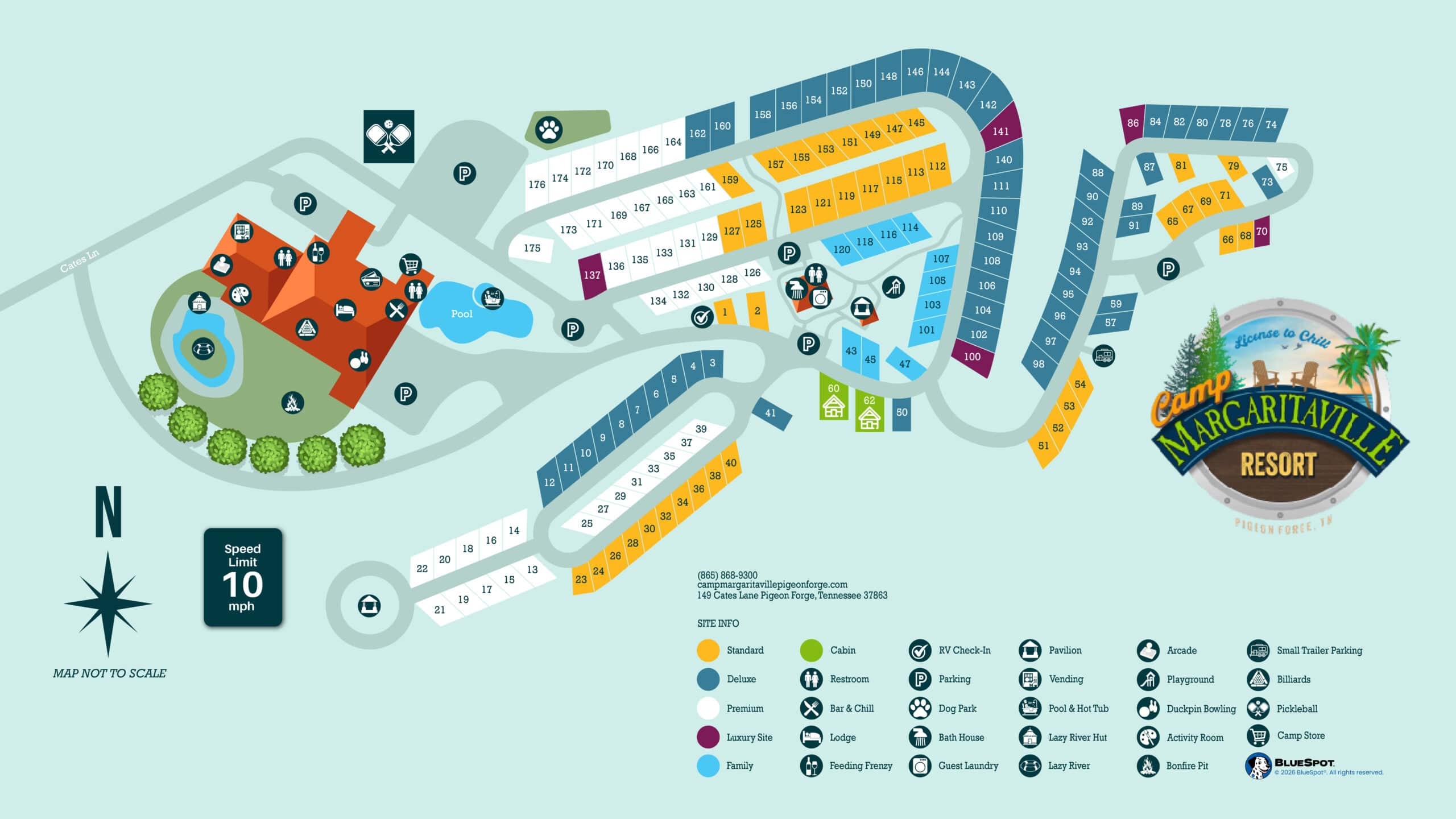 Camp Margaritaville RV Resort Lanier Islands campground map