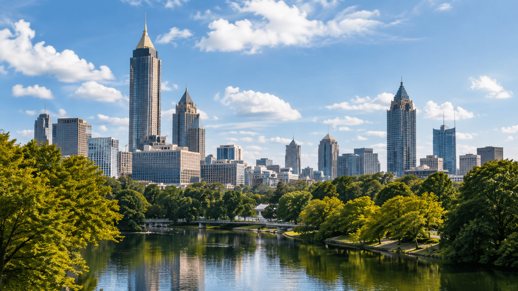 Atlanta skyline representing Georgia's Capital City camping district