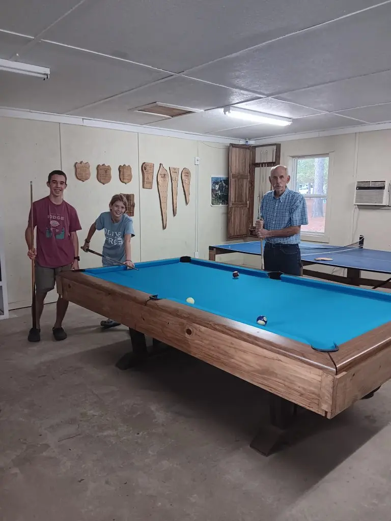 Game room at Beaver Run RV Park