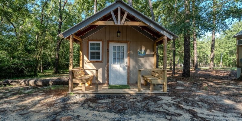 Camping cabin at Jellystone Park Cochran