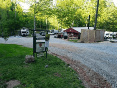 Camping area at Jenny's Creek