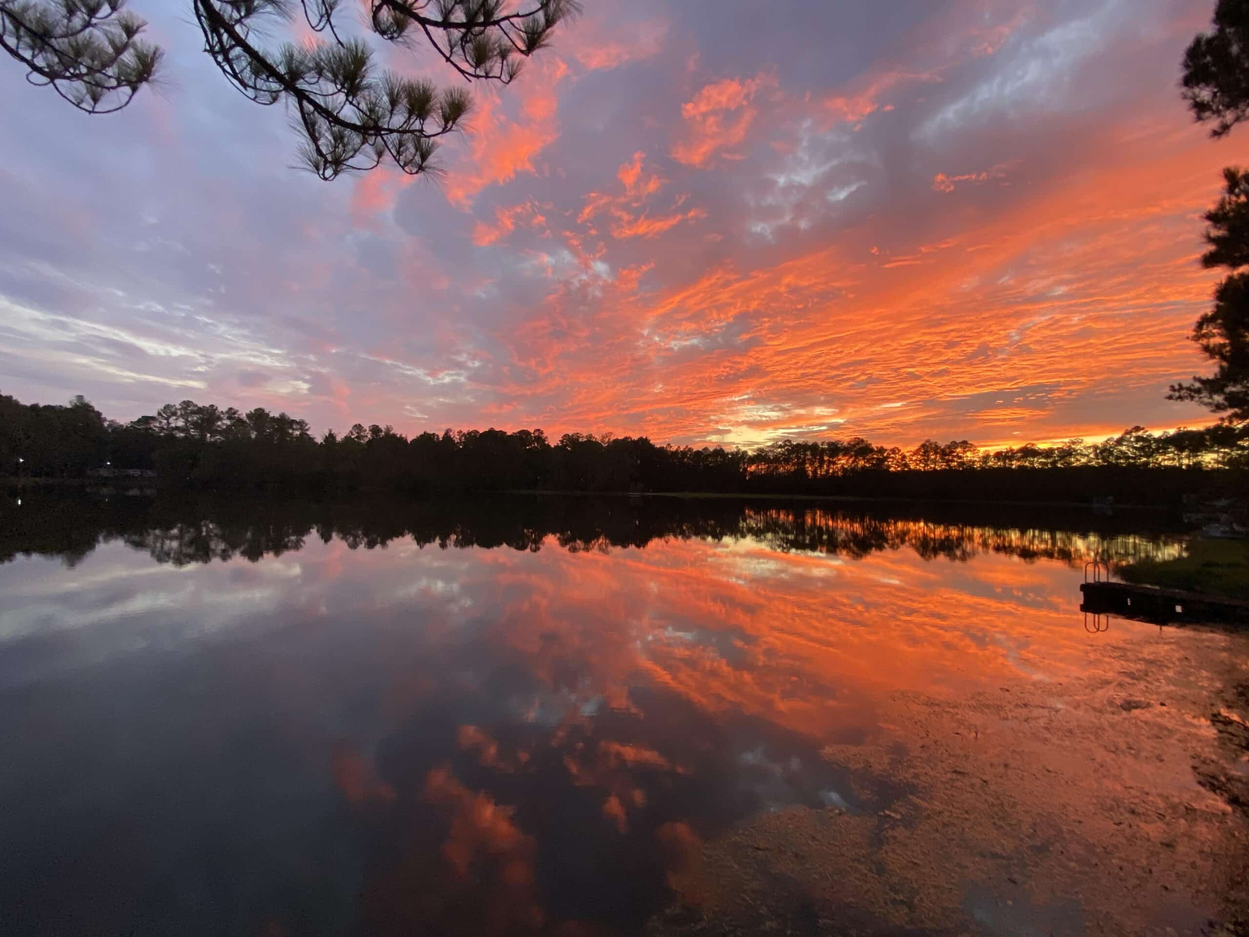 Sunset over Lake Harmony