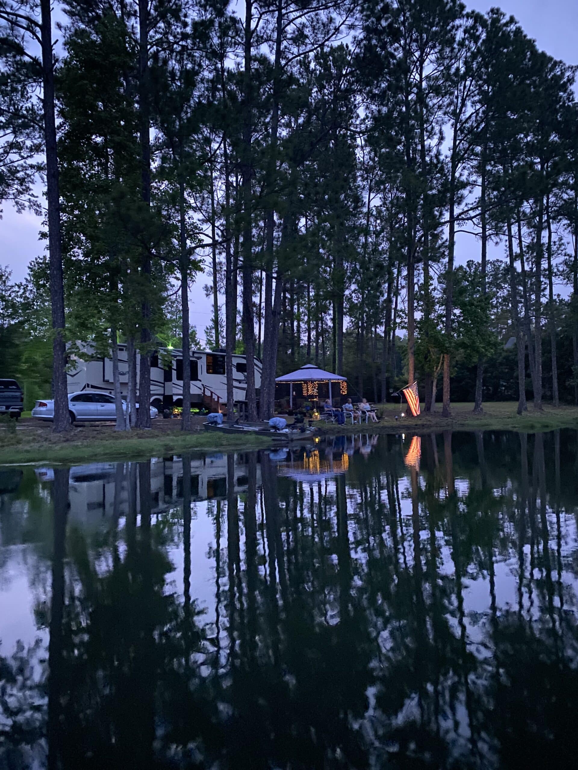 RV camping site at Lake Harmony RV Park