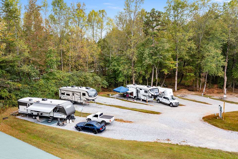 Back-in RV sites at Leisure Acres RV Resort