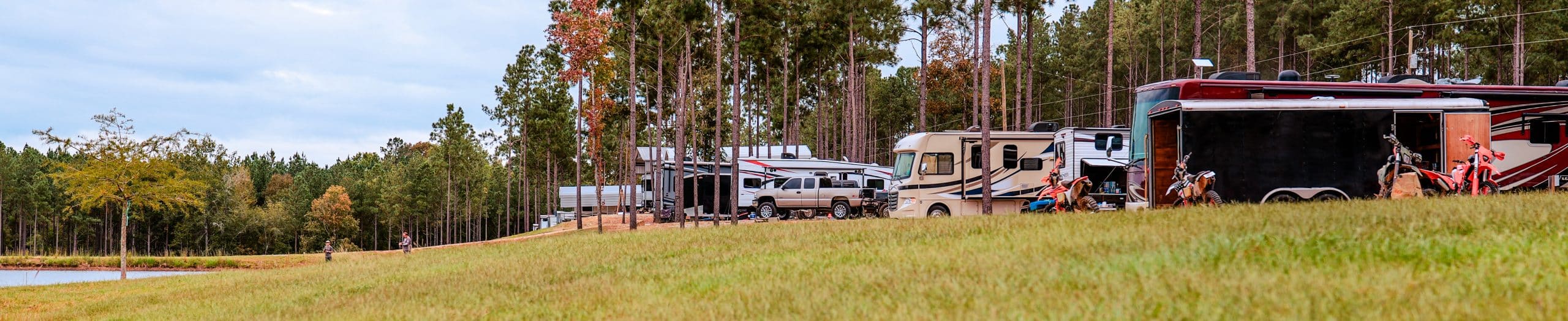 RV camping area at Little River RV Park at Durhamtown