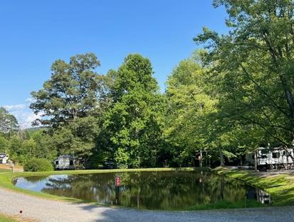 Catch-and-release fishing pond at Long Ridge Campground