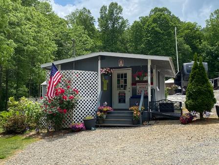 Registration office and camp store at Long Ridge Campground