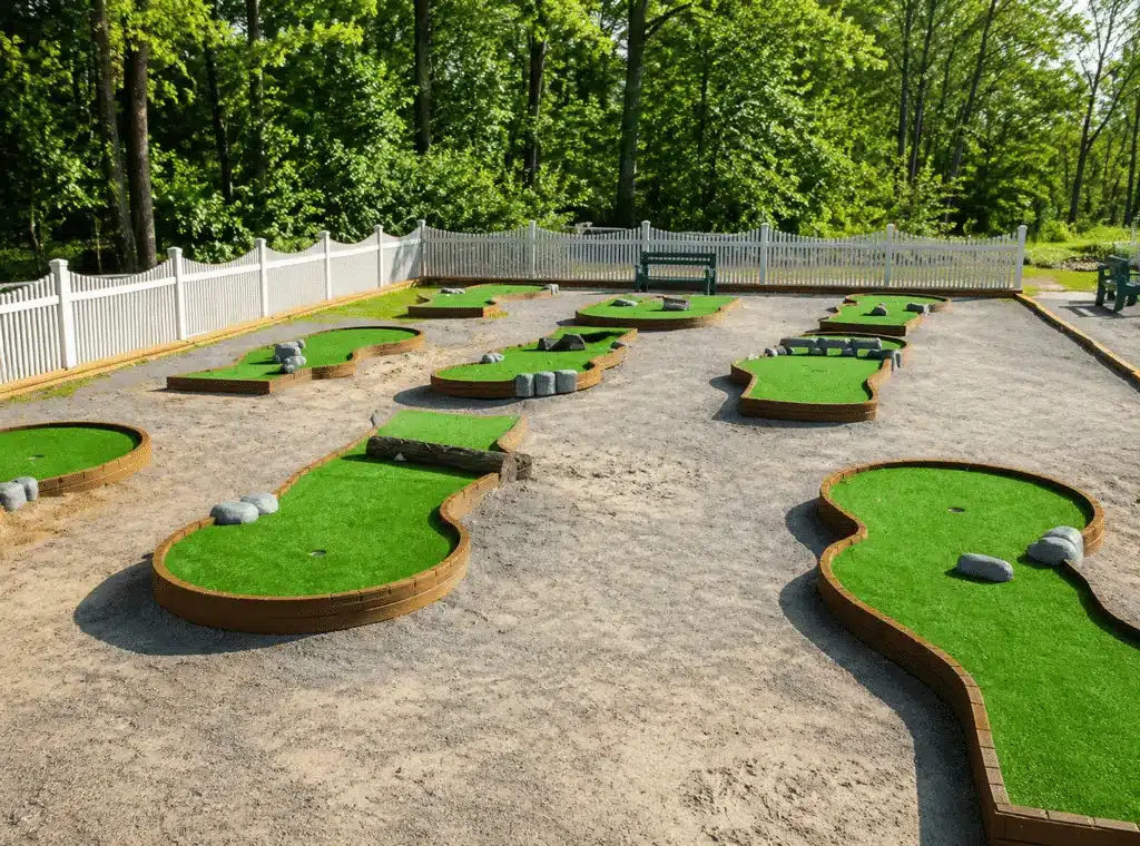 Mini golf course at Forsyth Station RV Resort