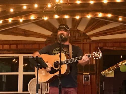 Live performance on the Rocking Porch at Mountain View Campground