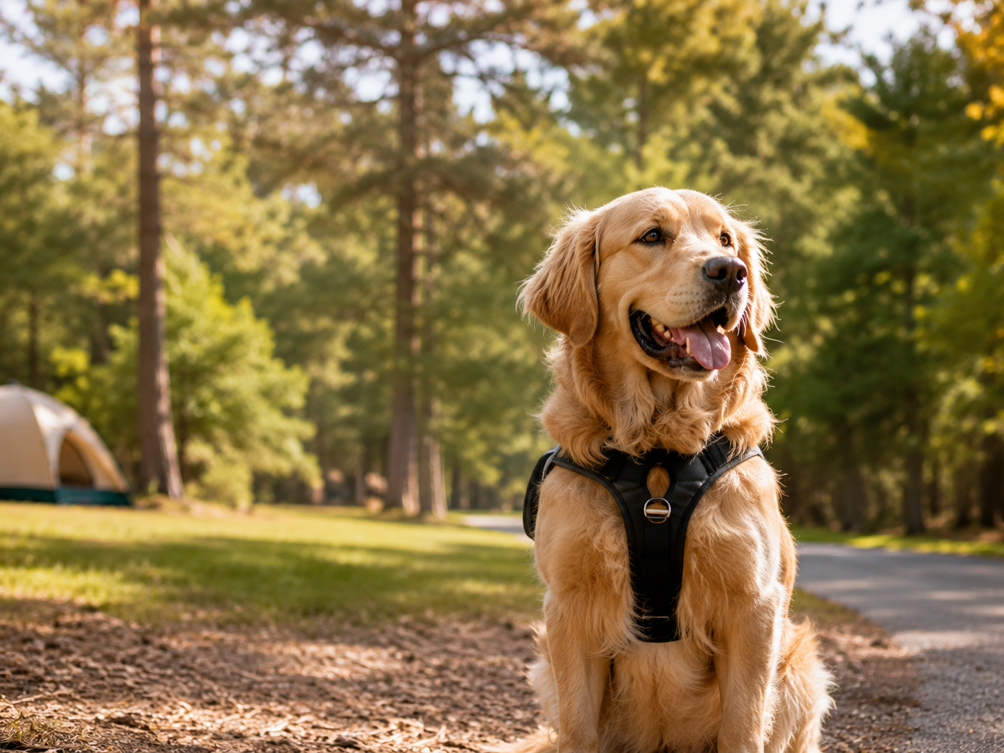 Dog enjoying a pet-friendly campground in Georgia