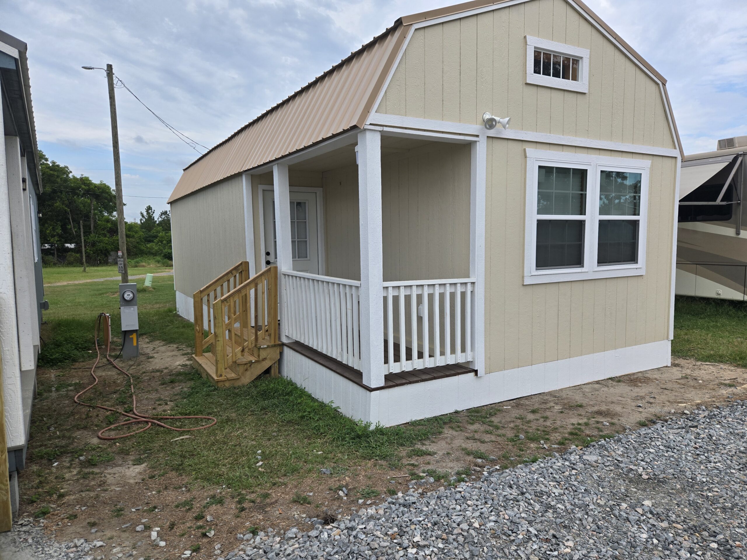 Tiny home exterior at Rusty's Retreat