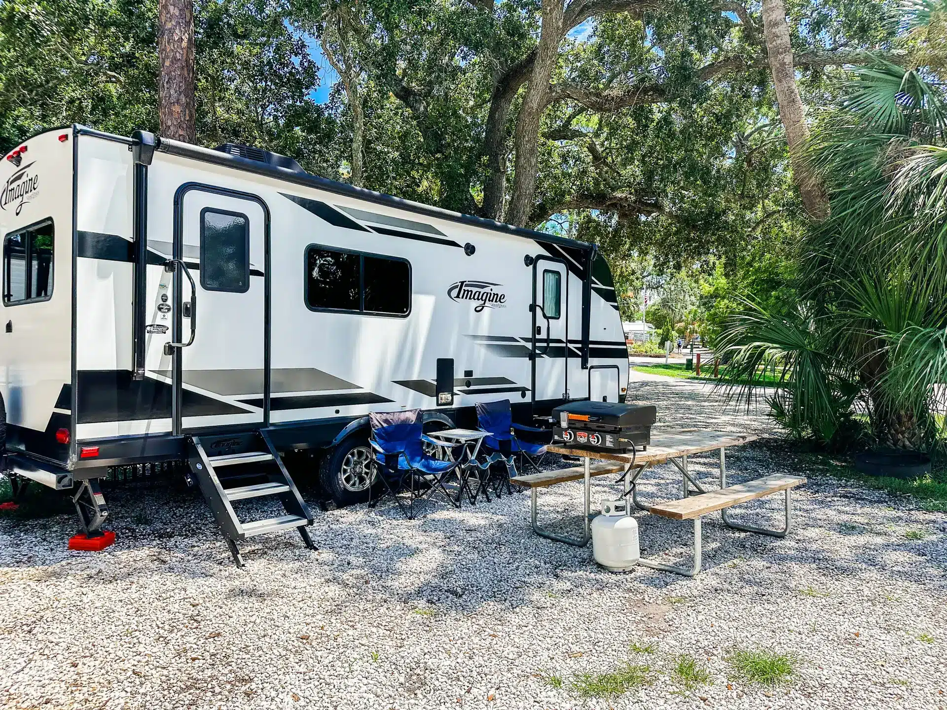 RV campsite at River's End Campground & RV Park