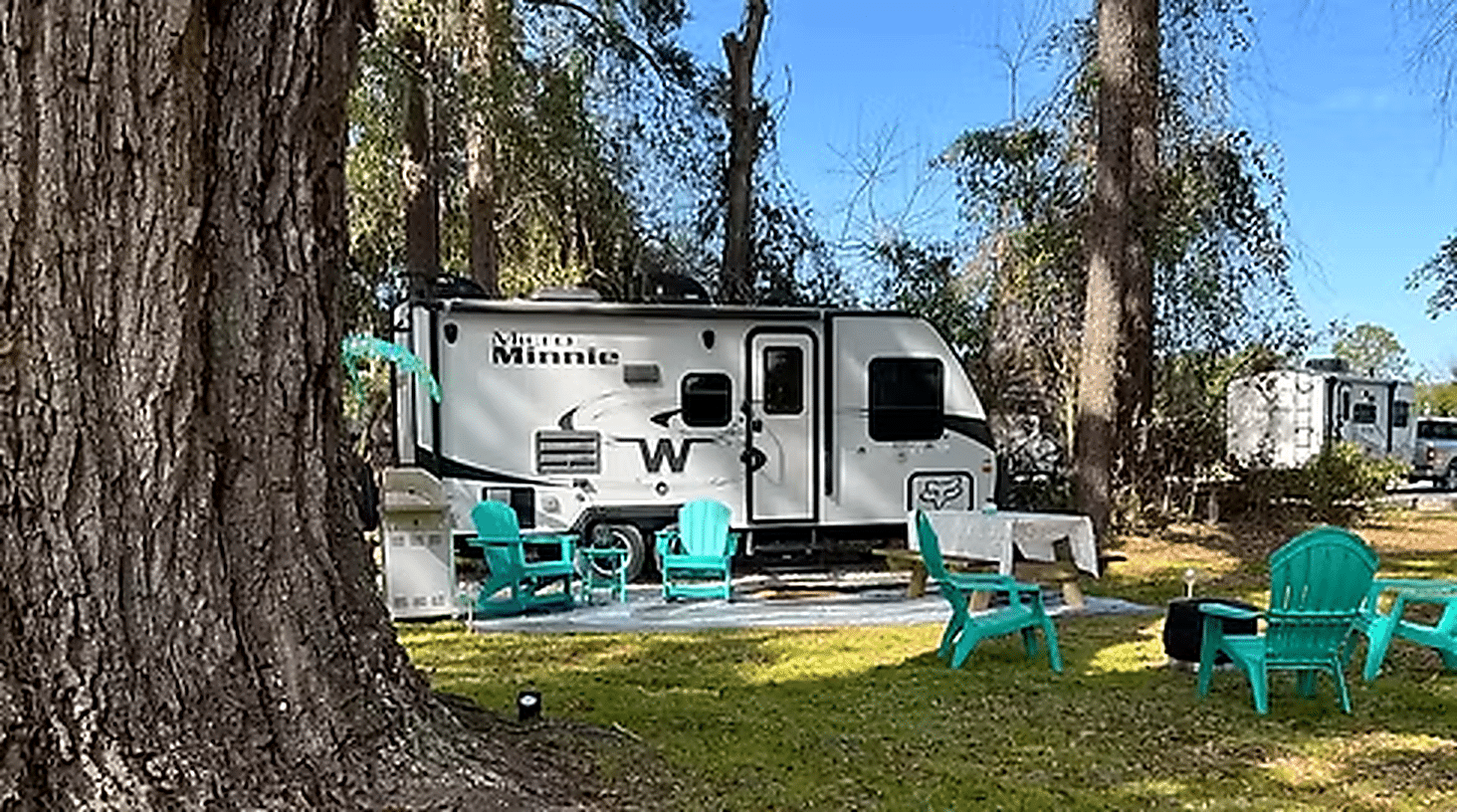 Camp Happy Joy camper at Red Gate Farms RV Resort