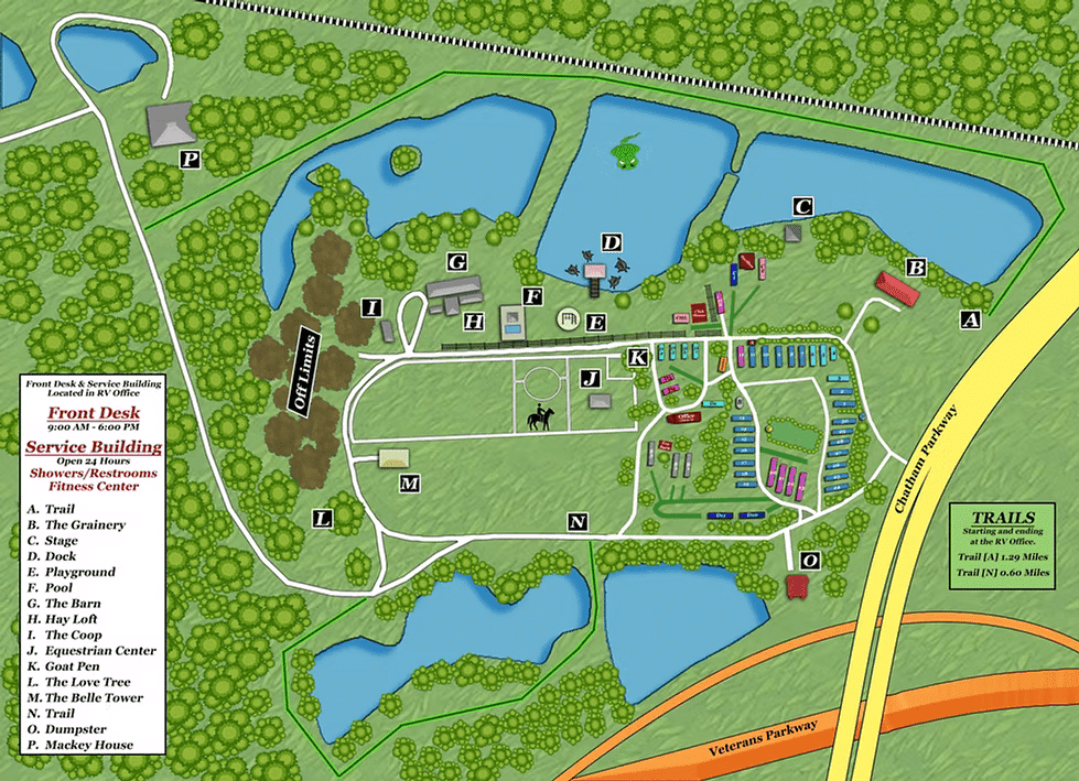 Red Gate Farms RV Resort campground map