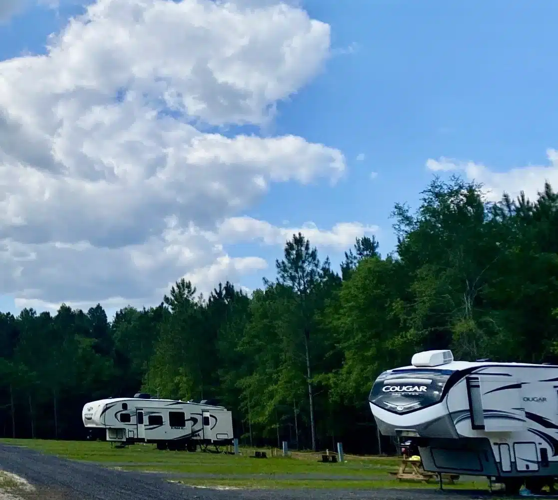 Aerial view of Small Living RV Park