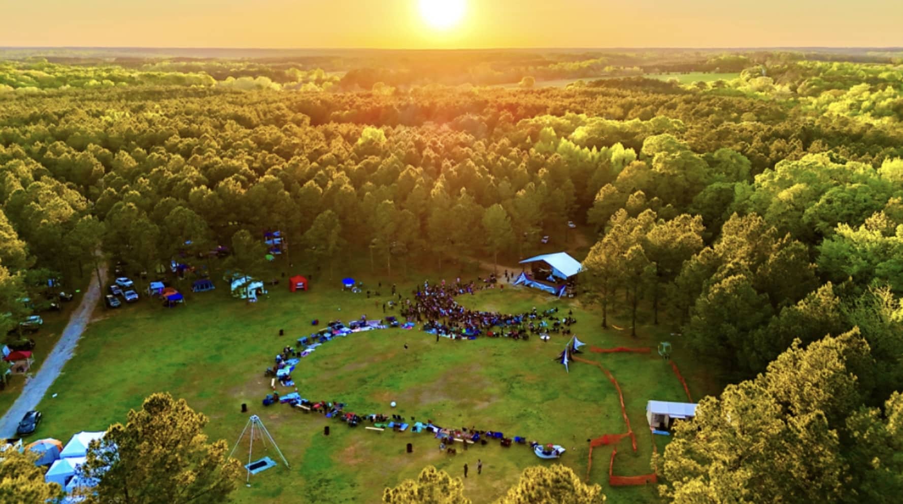 Aerial view of Skull Shoals Park & Campground