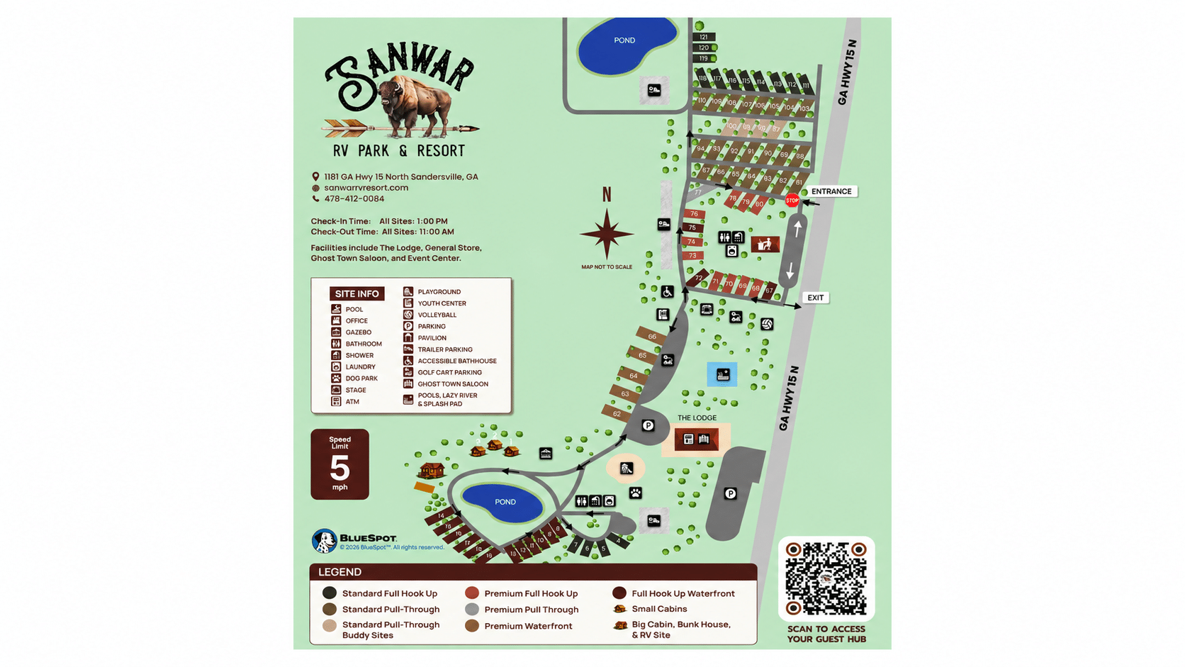 Sanwar RV Park & Resort campground map