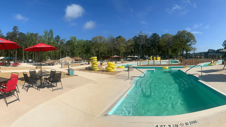 Covered pavilion with seating at Sanwar RV Park & Resort