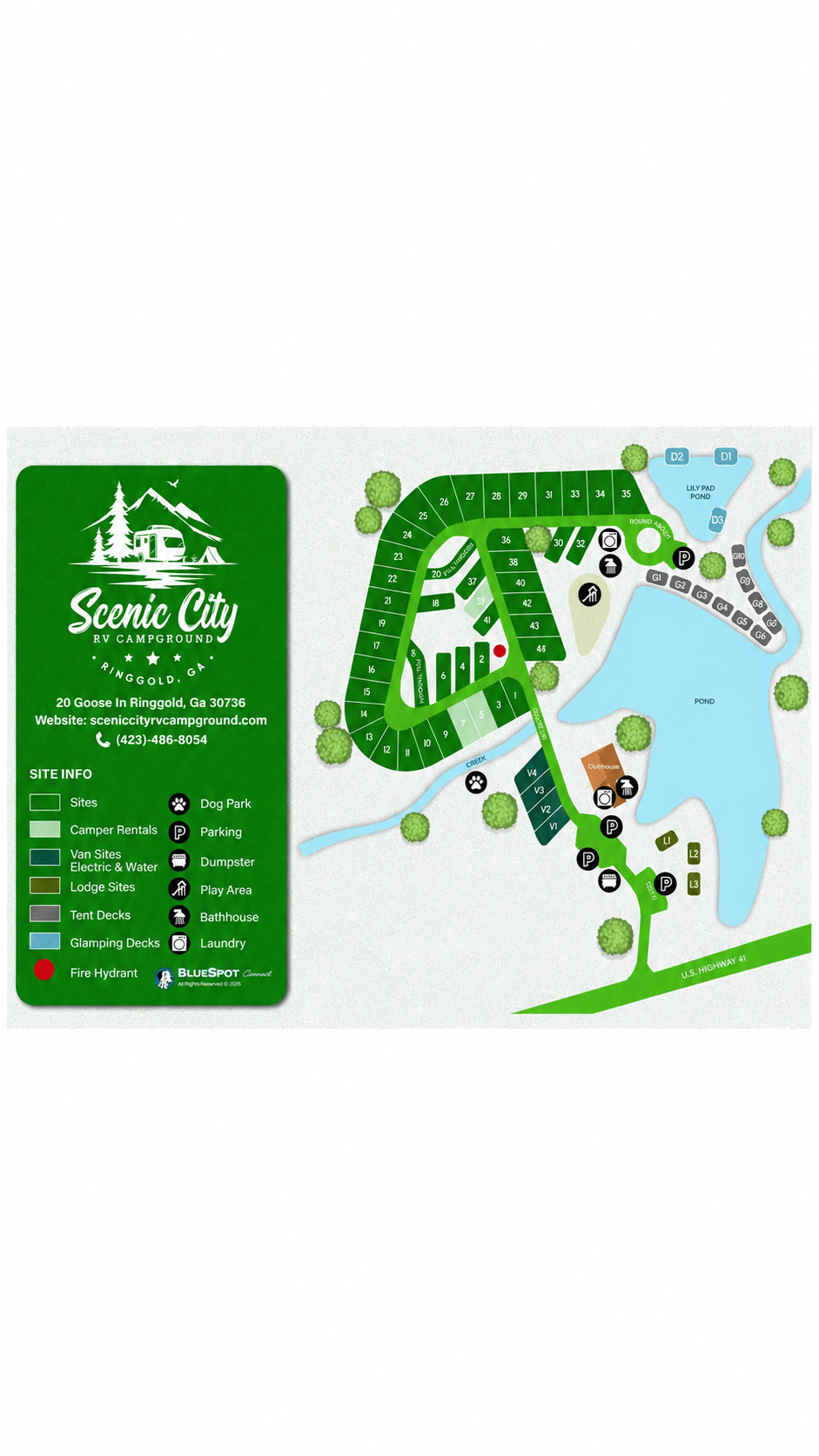 Scenic City RV Campground map