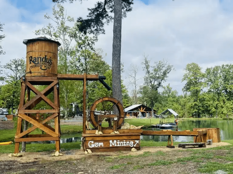 Gem mining attraction featured on the Scenic City RV Campground website