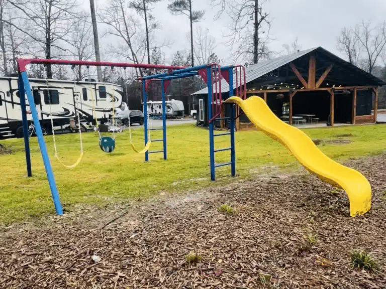 Playground featured on the Scenic City RV Campground website