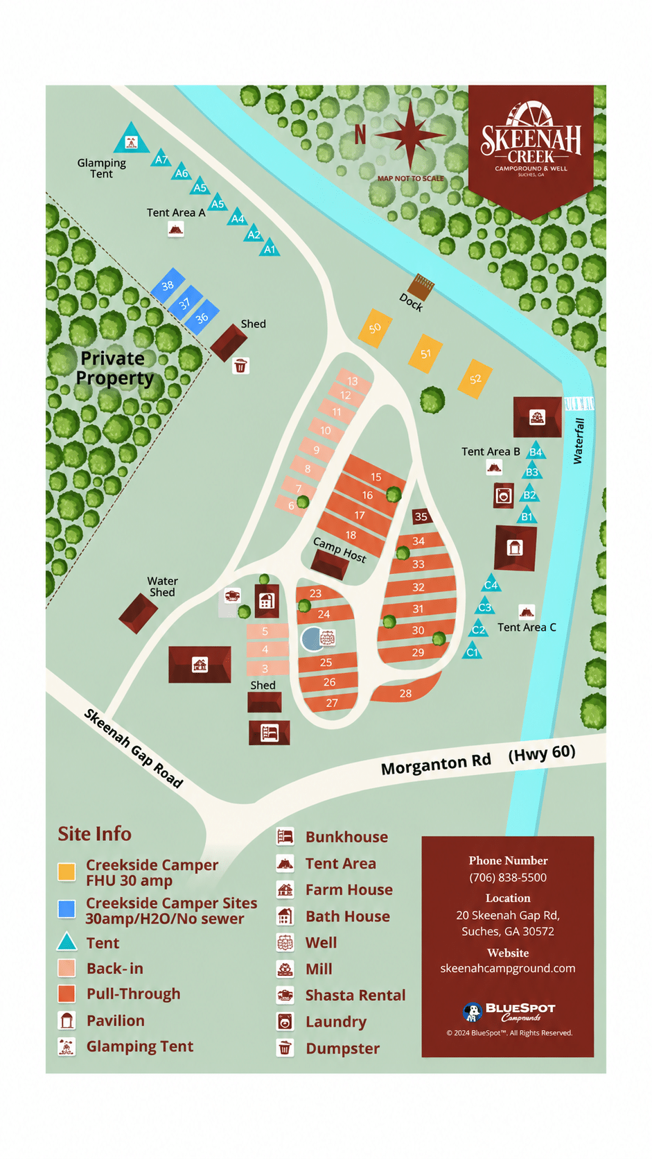 Skeenah Creek Campground & Mill campground map