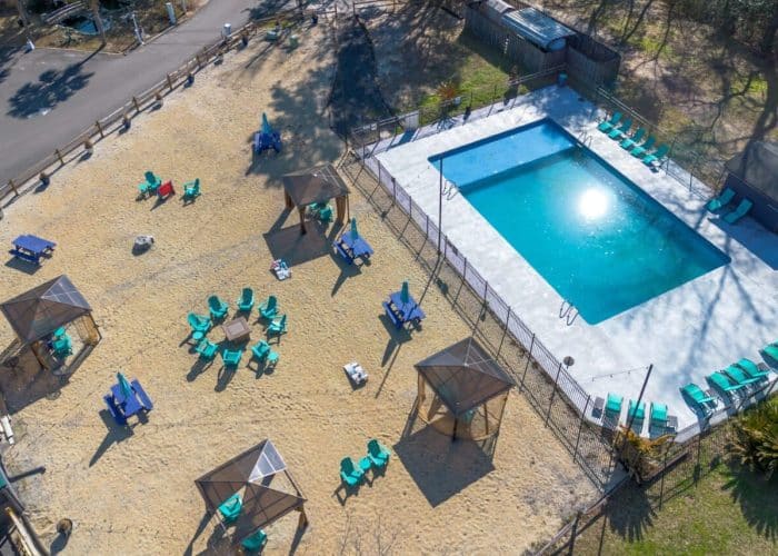 Swimming pool at Spacious Skies Savannah Oaks