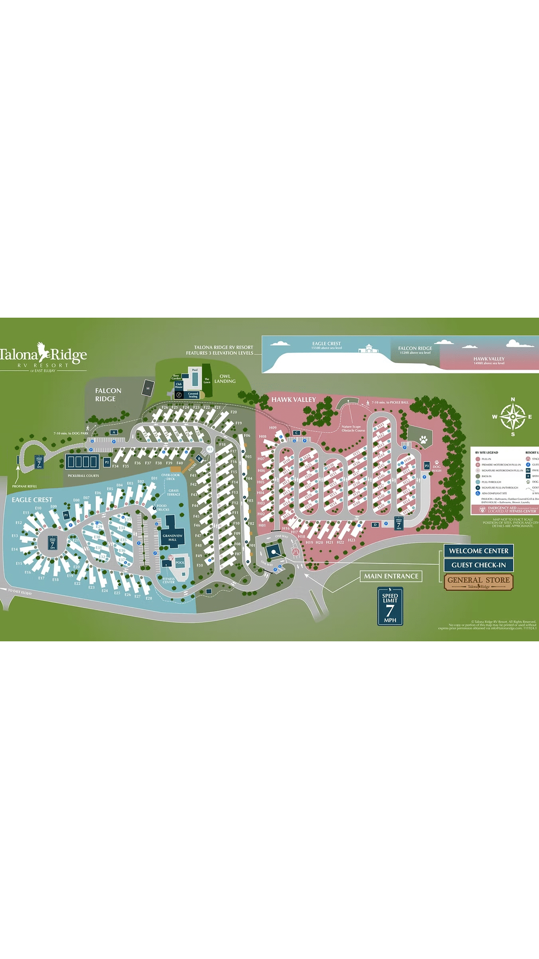 Talona Ridge RV Resort campground map