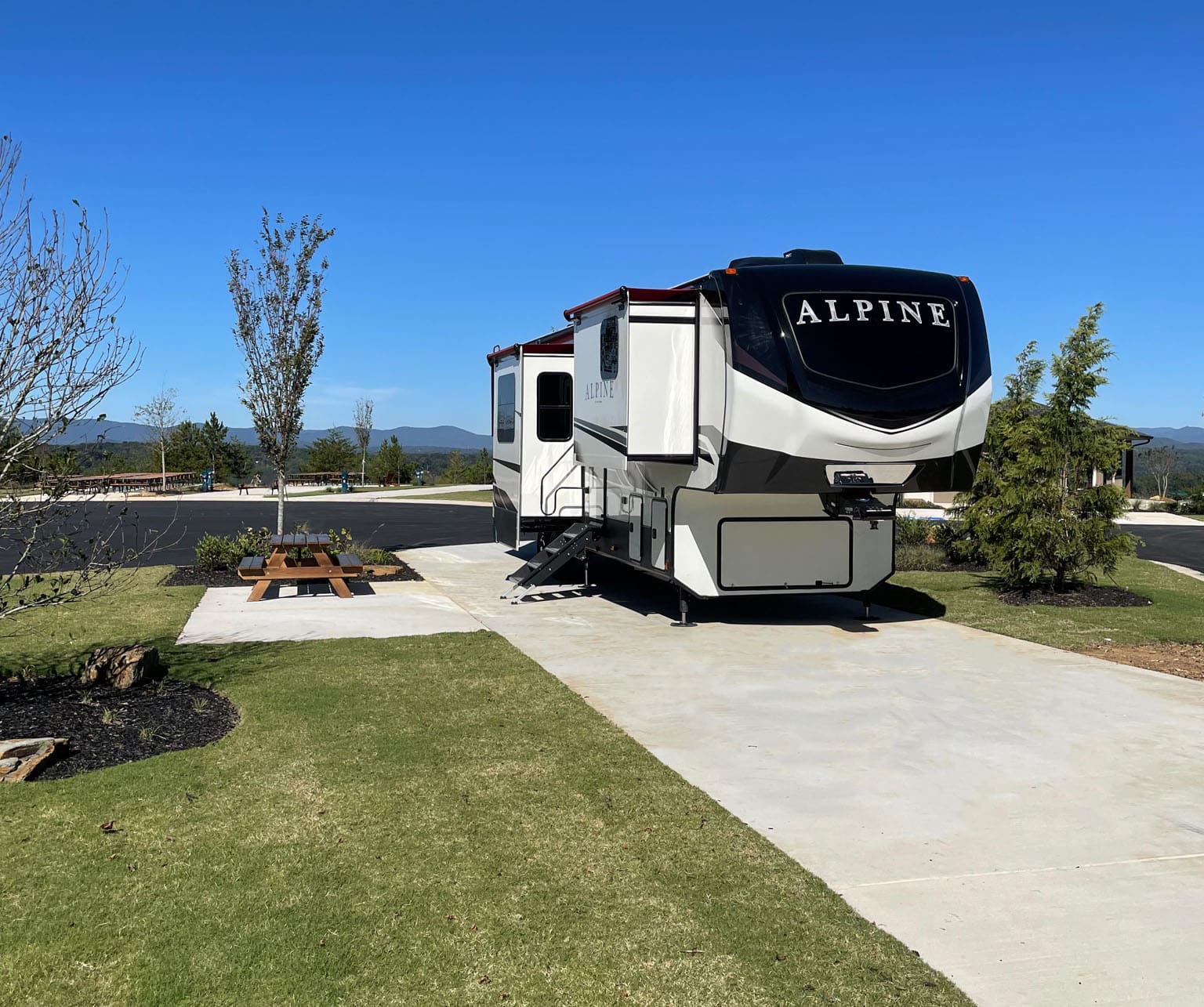 Paved RV site at Talona Ridge RV Resort