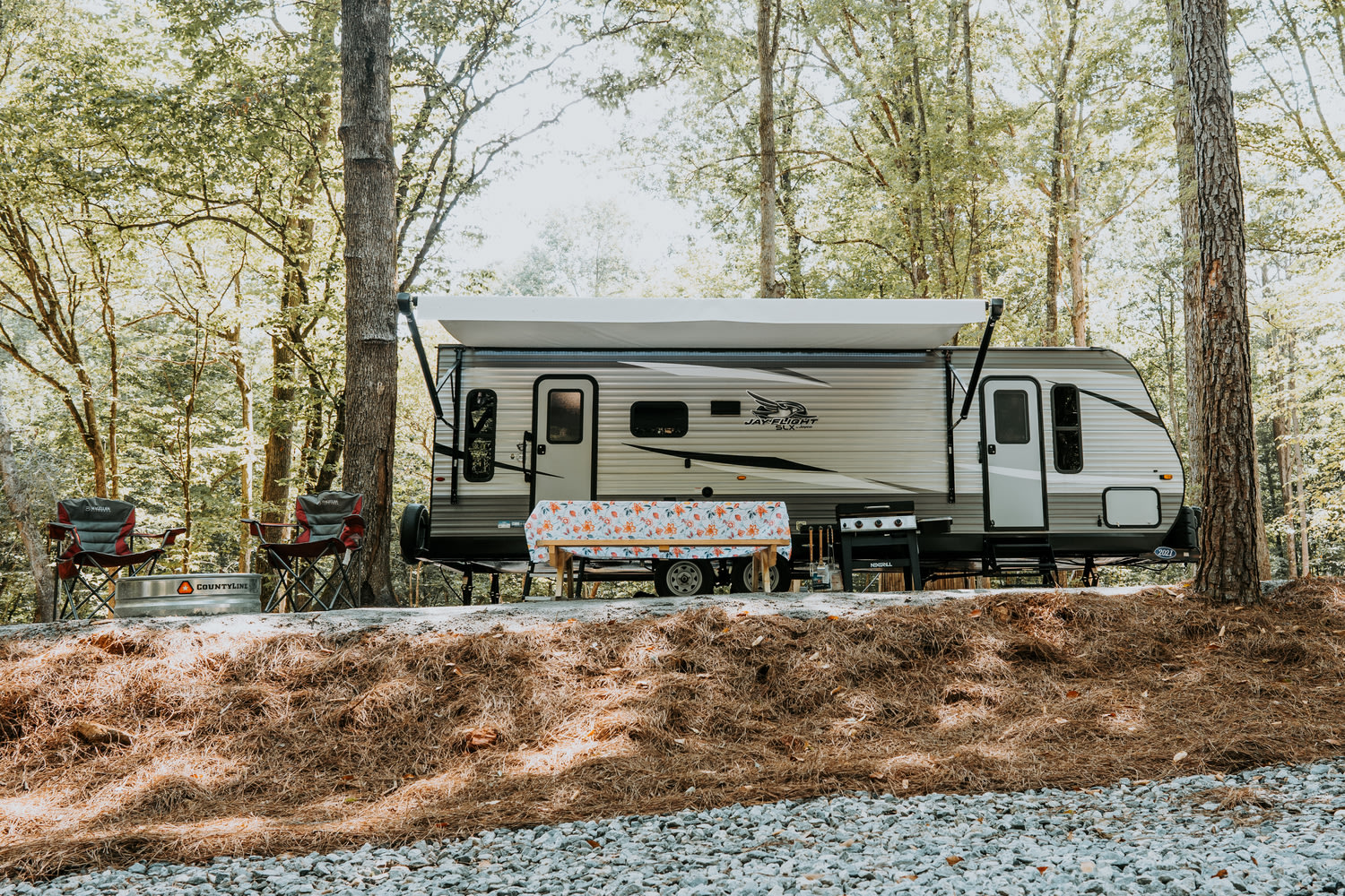 RV camping area at Ted & Tracy's RV Campground