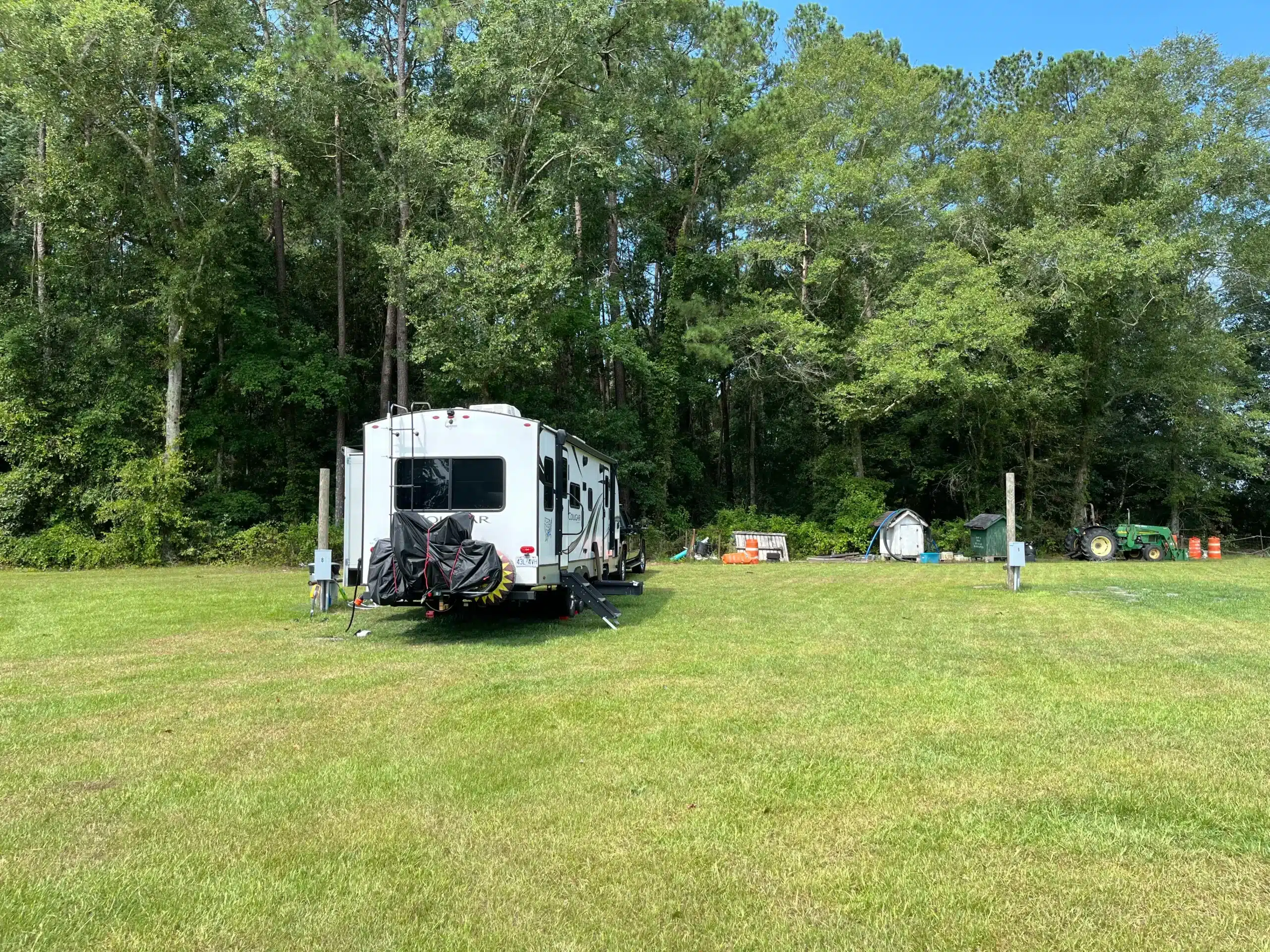 Fishing pond and nature walking routes at Two Horse Wagon RV Park