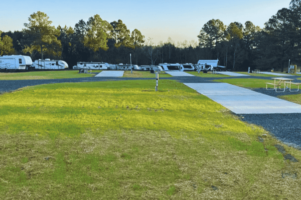 Fairway-view campsite photograph from Wanee Lake Golf & RV Resort