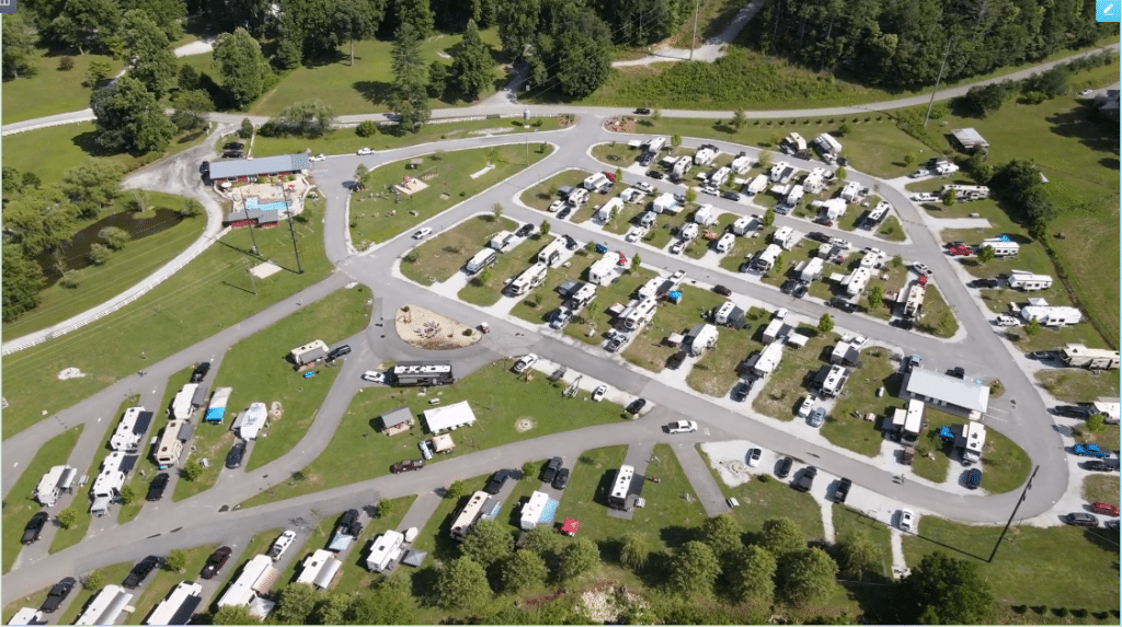 Resort photograph featured on Willow Valley RV Resort's About page