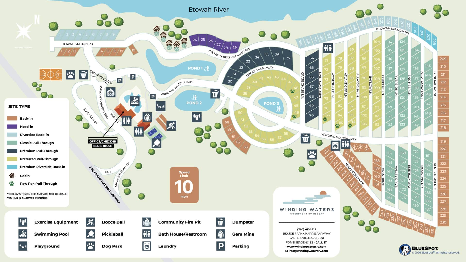 Camp Margaritaville RV Resort Lanier Islands campground map